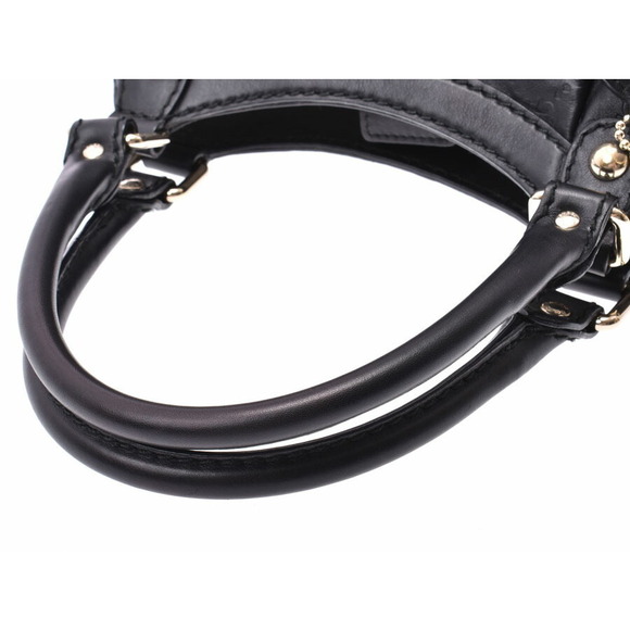 Gucci Guccissima Sukey Handbag Black Leather - Picture 3 of 11